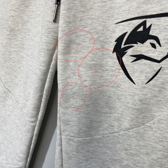 ALPHALETE Light Heather Gray Crop Capri High Rise Sweat Pant Jogger M Gym Lounge - Picture 7 of 13